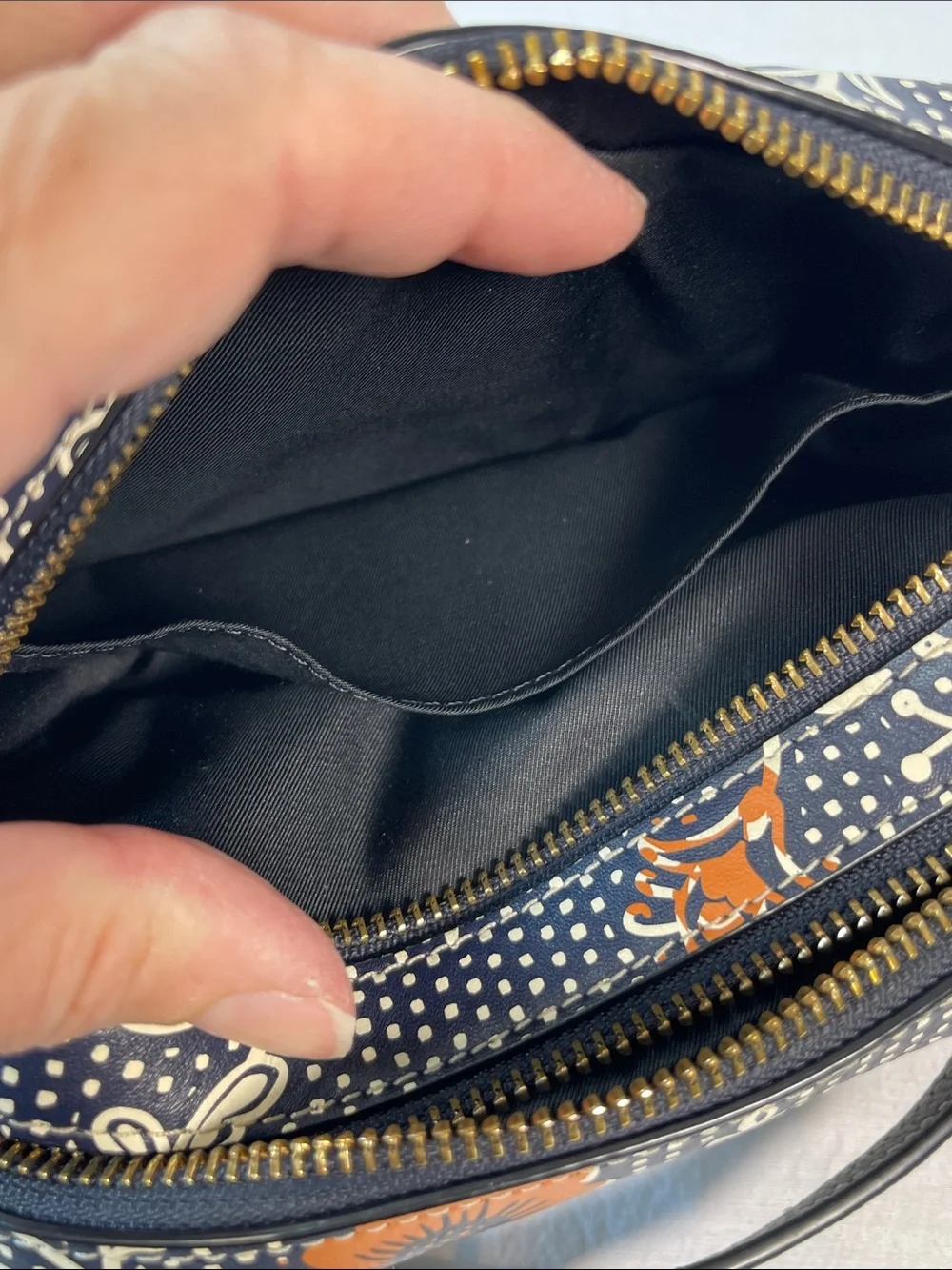Tory Burch Perry Bombé Mixed-Print Mini Bag Crossbody
